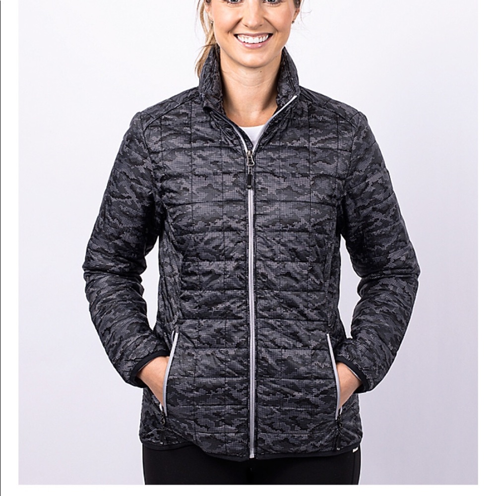 Cutter & Buck Rainier PrimaLoft® Womens Eco Insulated Full Zip Printed Puffer
